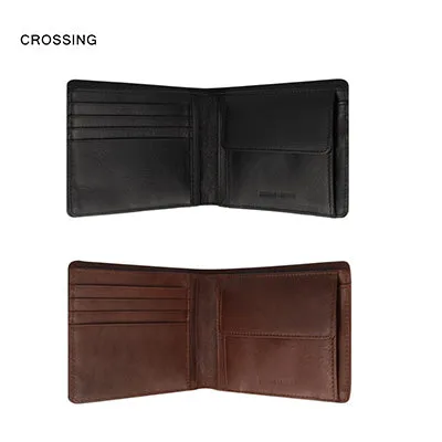 Crossing Antique Bi-fold Leather Wallet With Coin Pouch