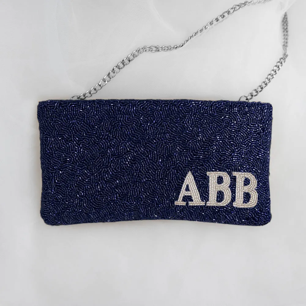 Custom Initials Sparkling Evening Bag