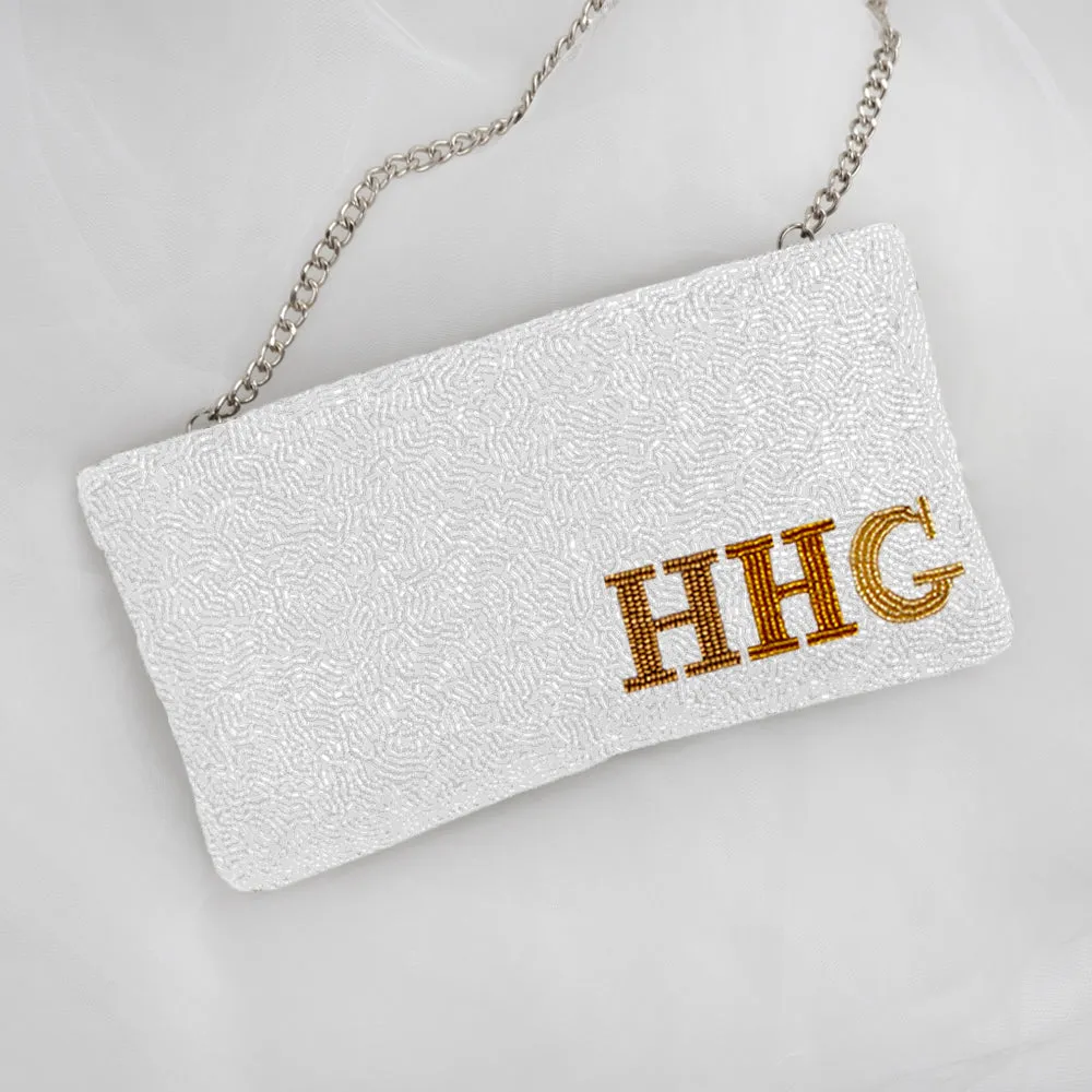 Custom Initials Sparkling Evening Bag