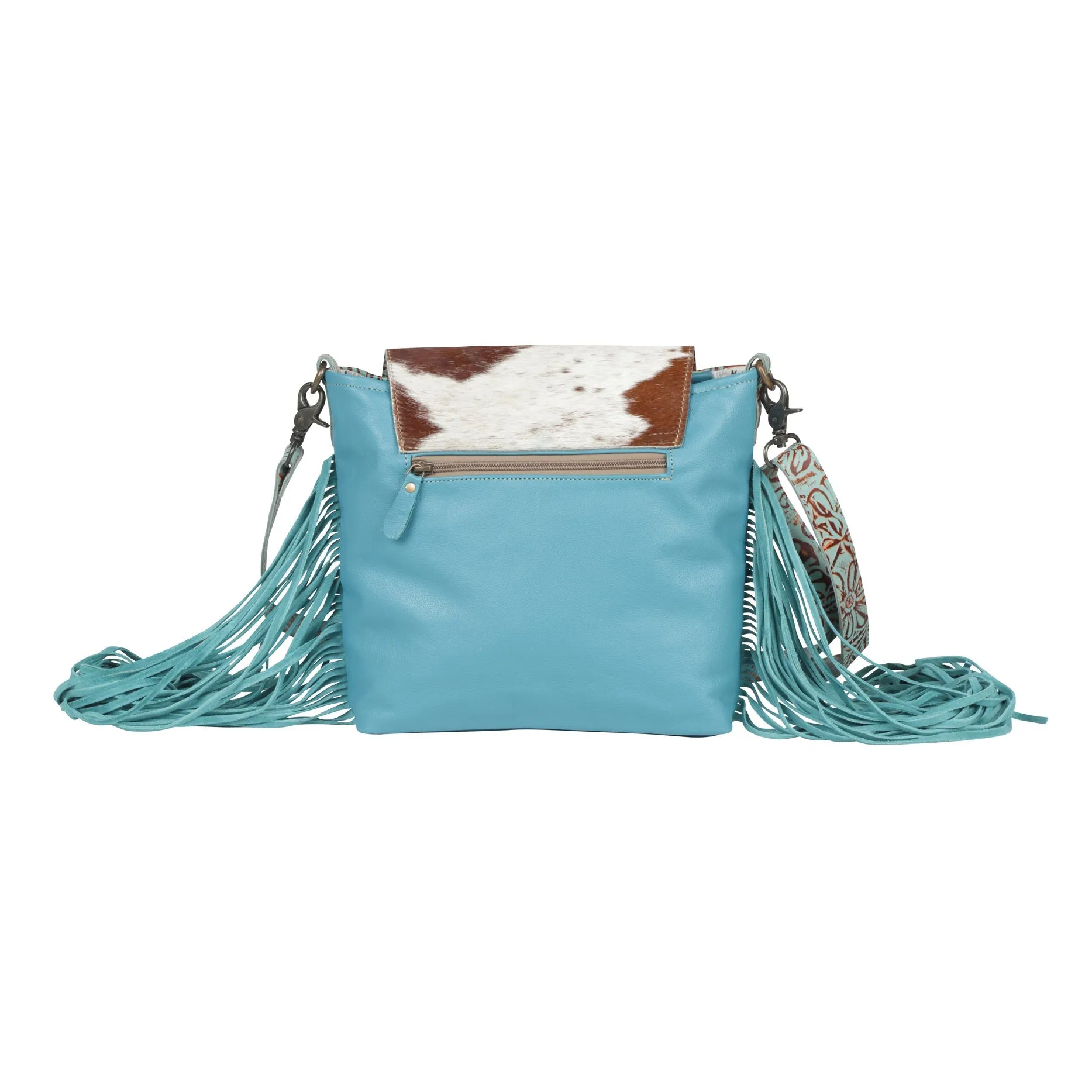 Cyan Accenture Leather & Hairon Bag