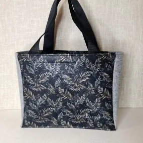 Dark Leaves - Recycled Felt Shopper Bag