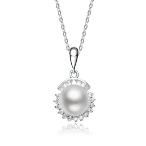 Delphine Classic Silver Pearl Pendant