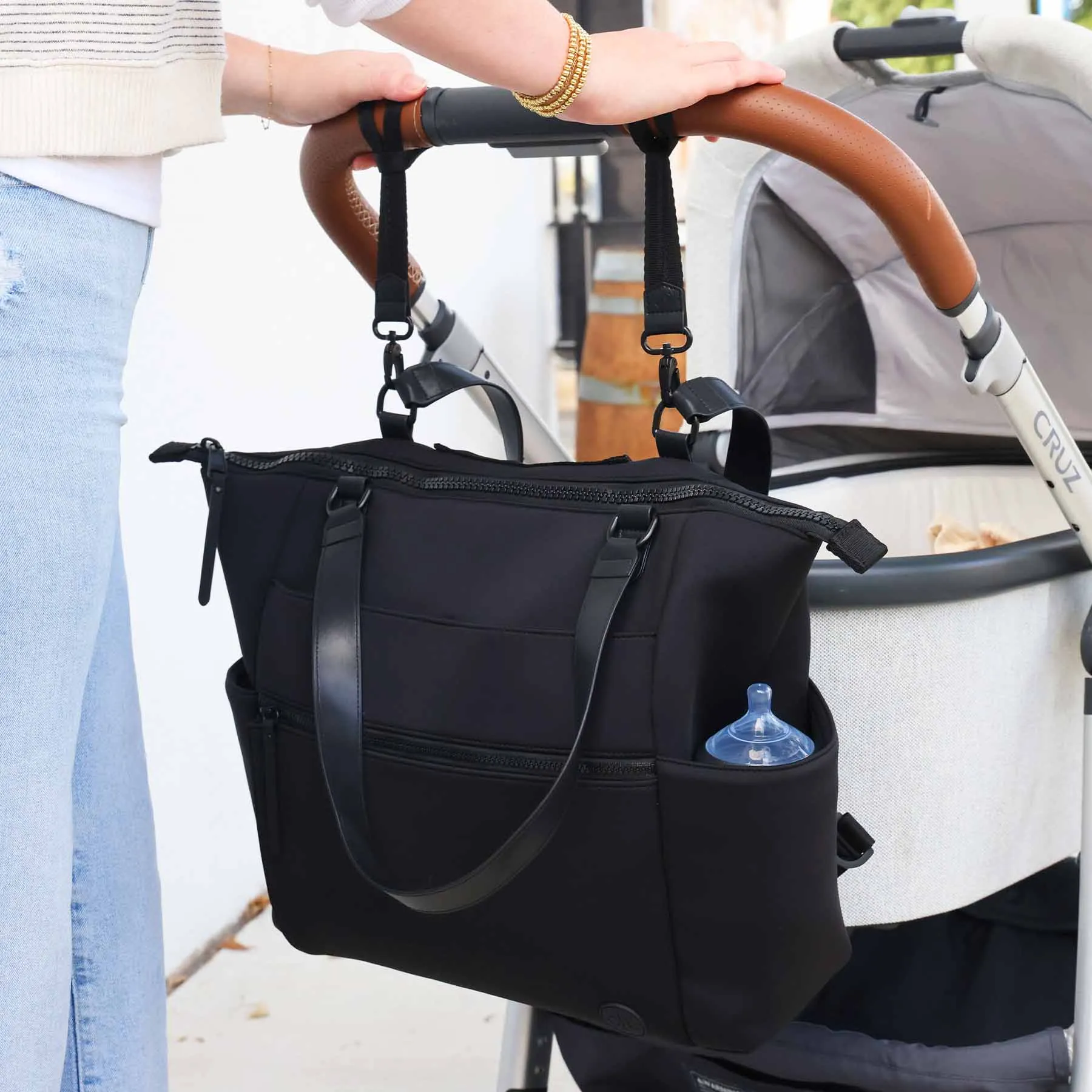 Diaper Bag Stroller Straps | Black