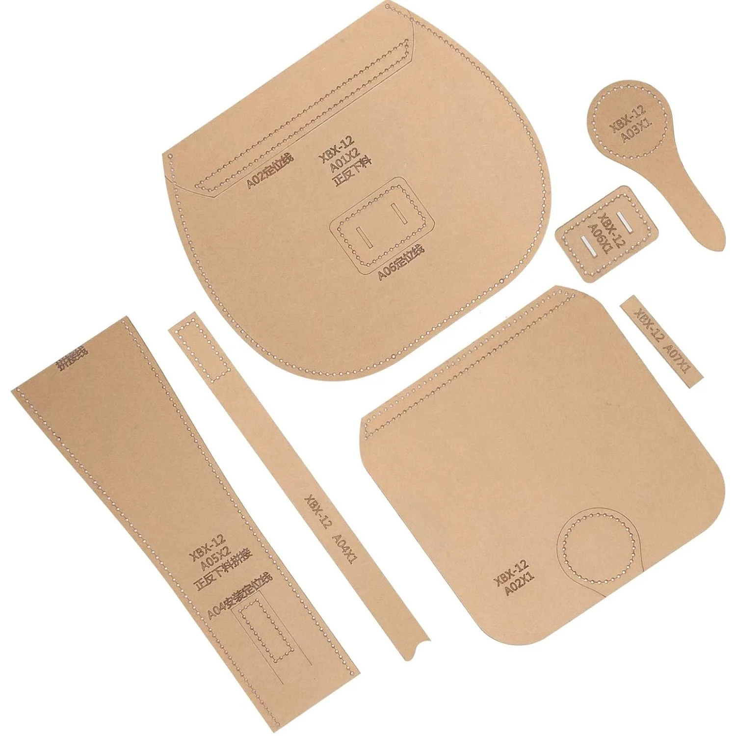 DIY Handbag Pattern Stencil Leather Template Kit for Leather Bag