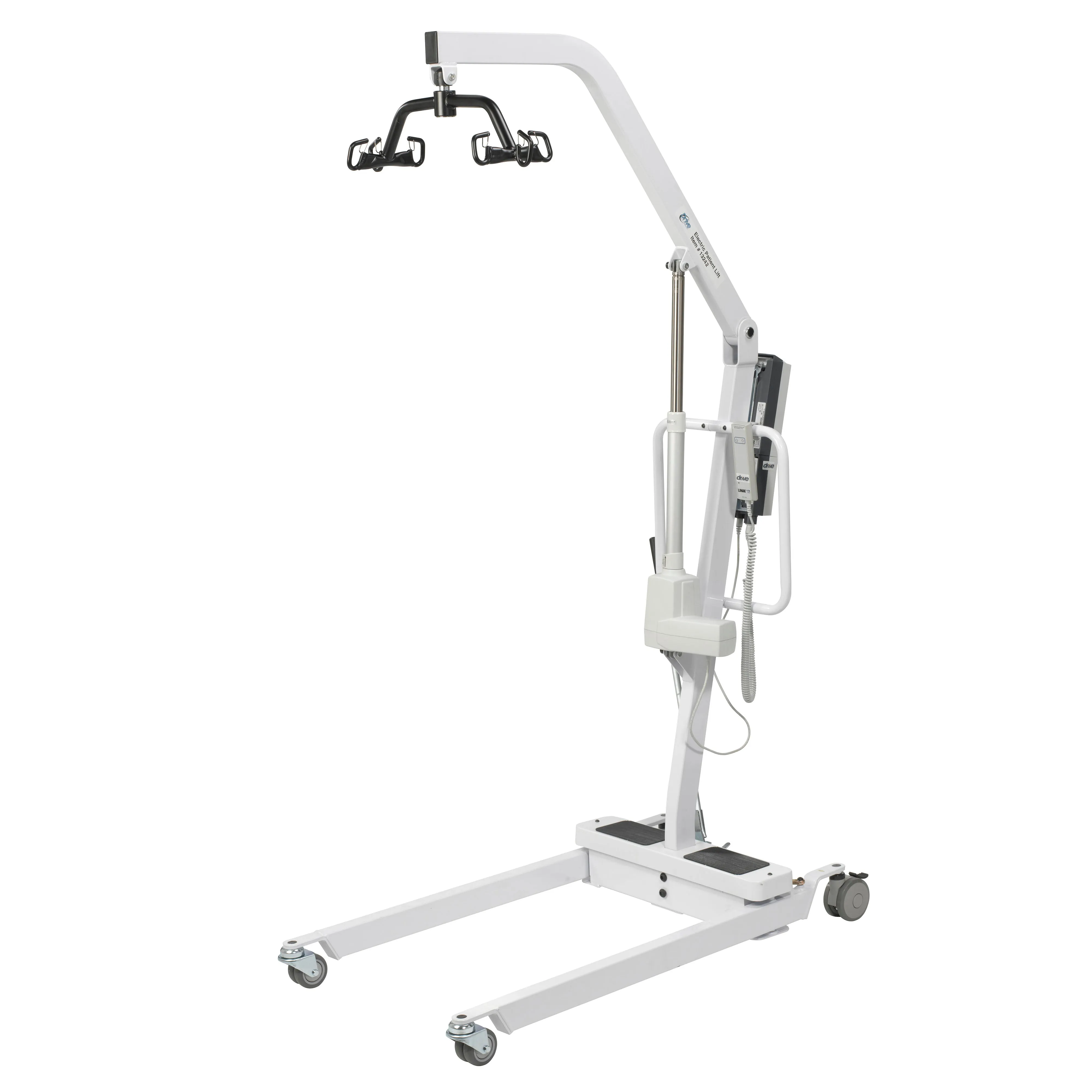 Drive Medical 13242 Battery Powered Electric Patient Lift with Rechargeable and Removable Battery, With Wall Mount