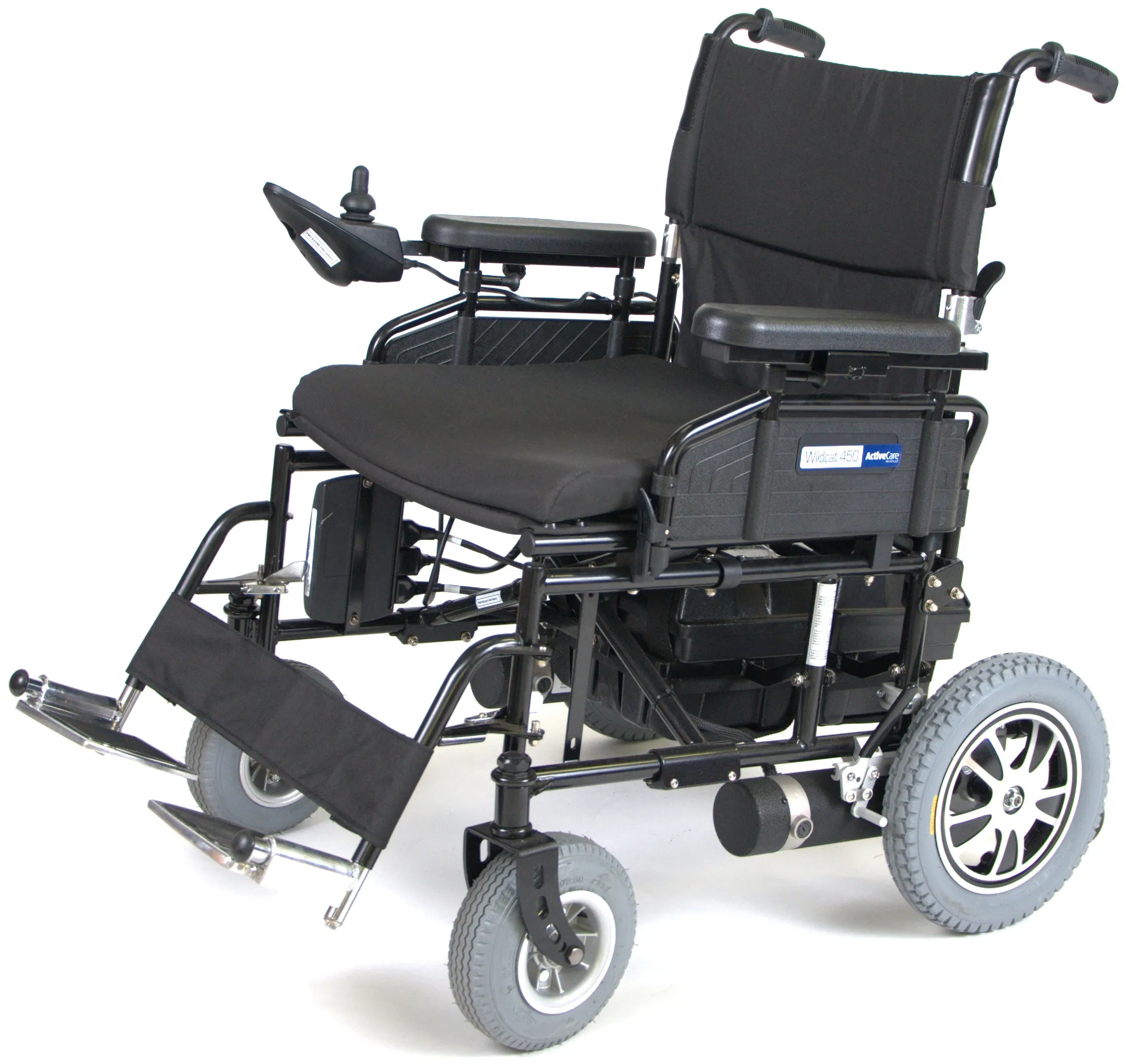 Drive Medical wildcat450bk24ss Wildcat 450 Heavy Duty Folding Power Wheelchair, 24" Seat