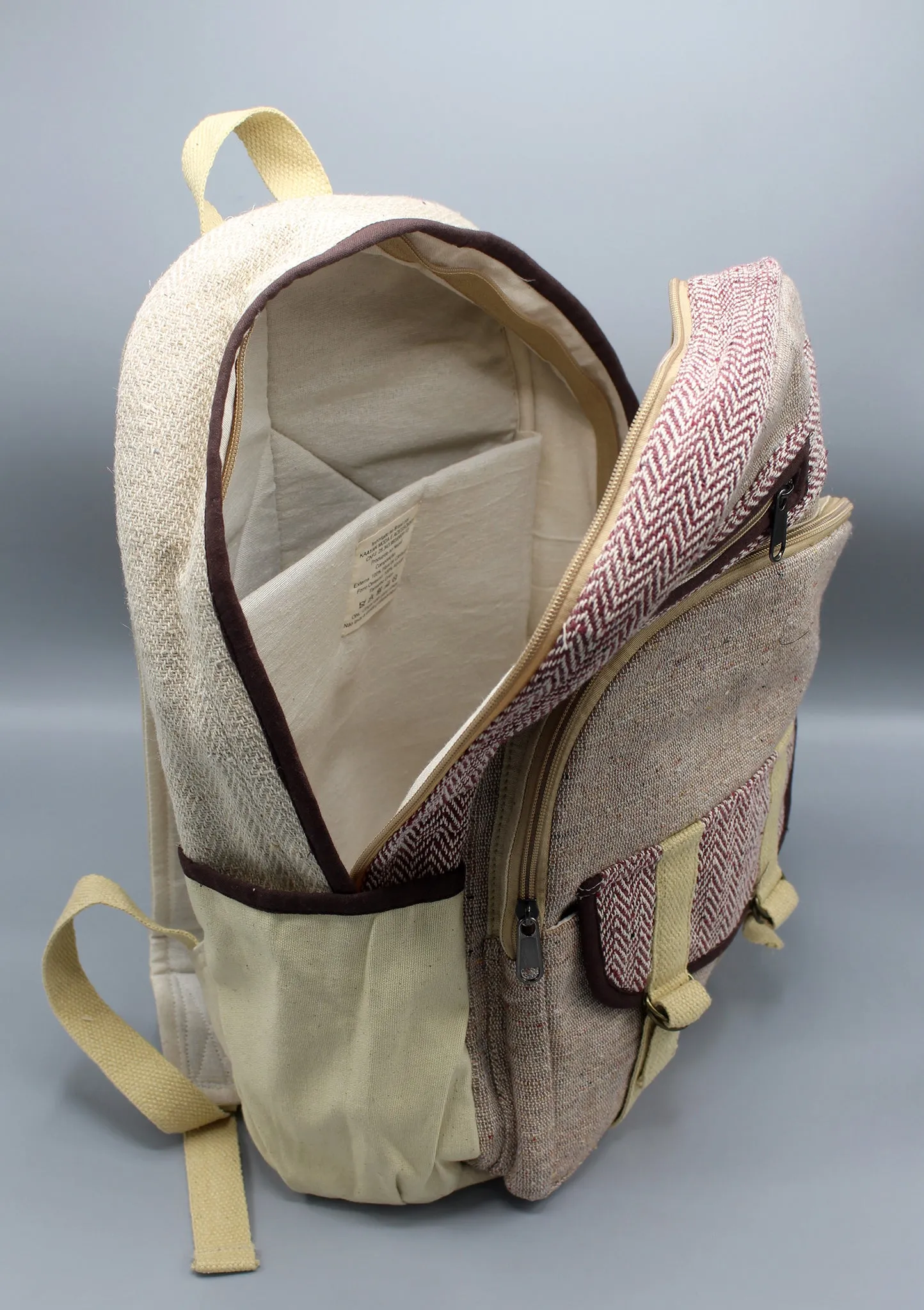 Eco Friendly Handmade Travel Hemp Rucksack