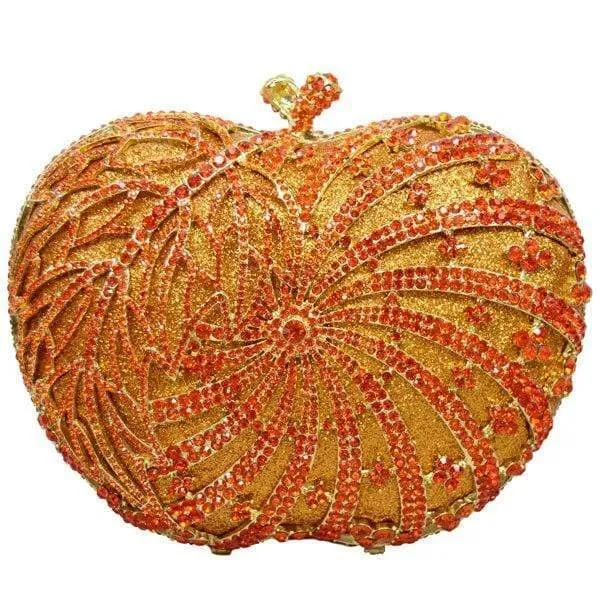 Elegant  Handmade Apple Shape Evening Party Accessory With Crystals