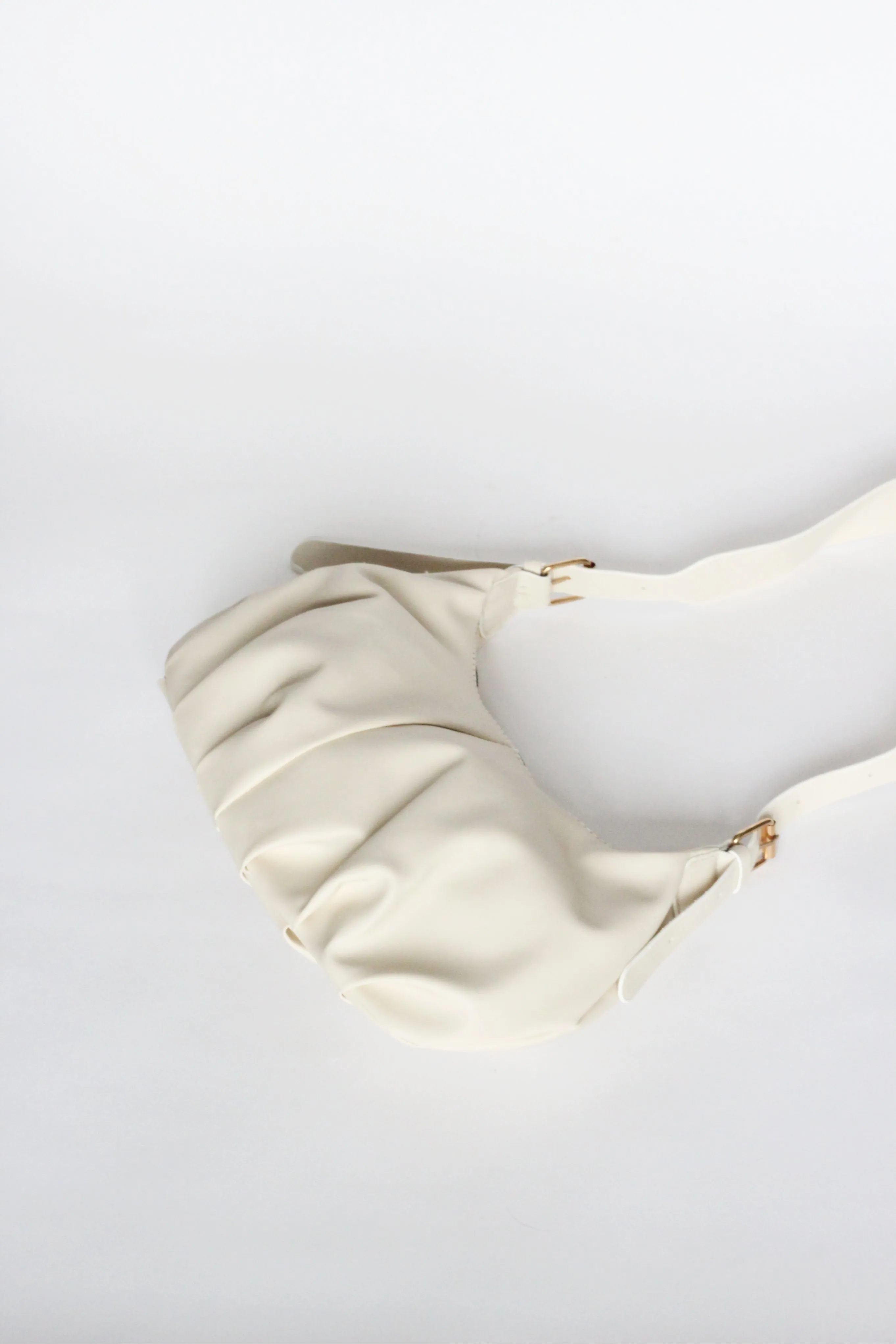 ELLA Cream Ruched Cross Body Bag