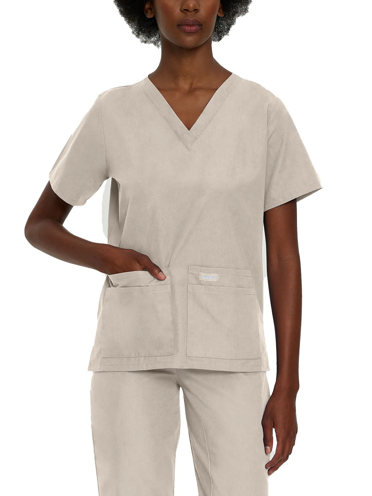 Essentials - Women's 4-Pocket V-Neck Scrub Top (1)