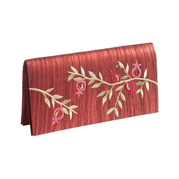 Evening Bag   Embroidery maroon