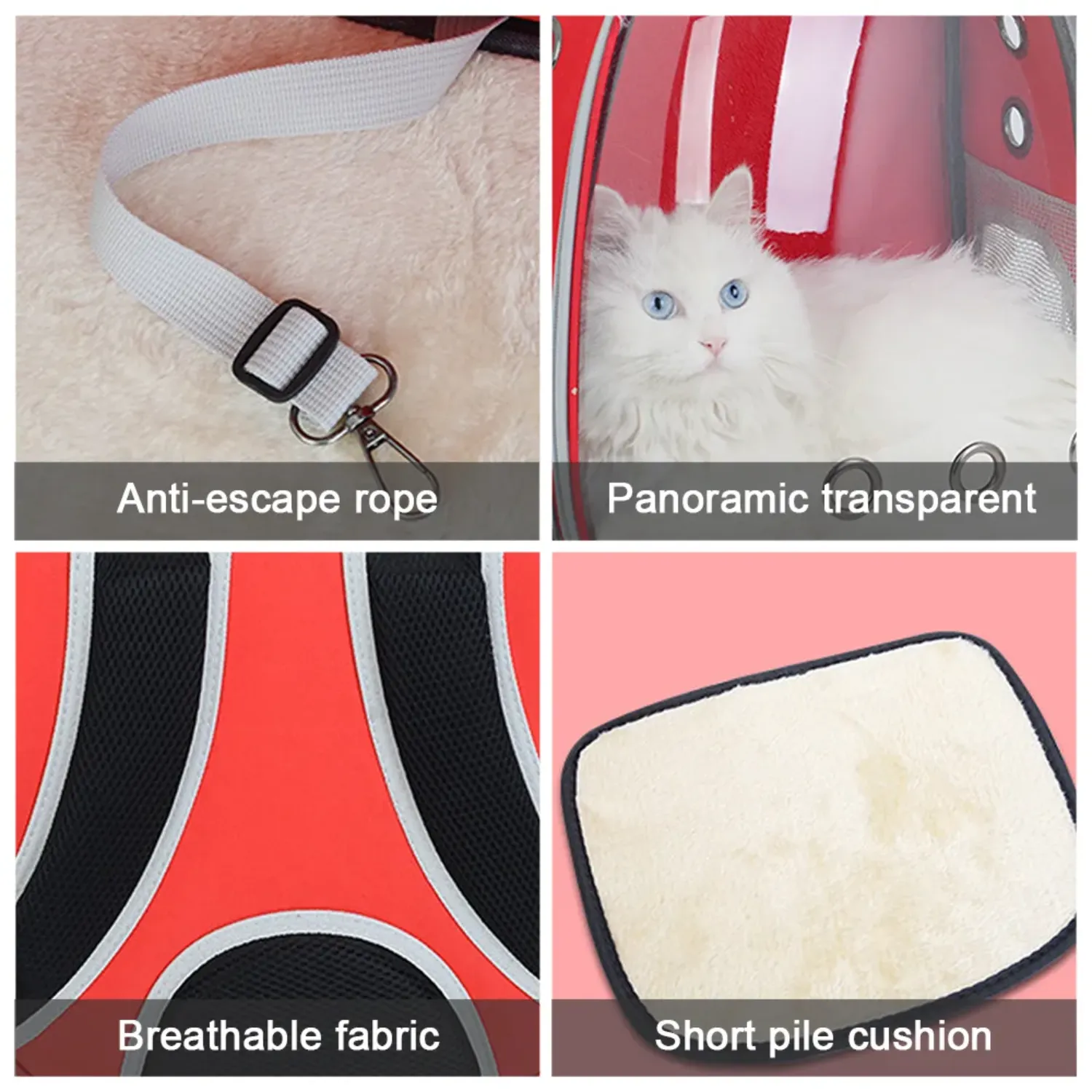 Expandable Waterproof Pet Backpack with Space Capsule Design