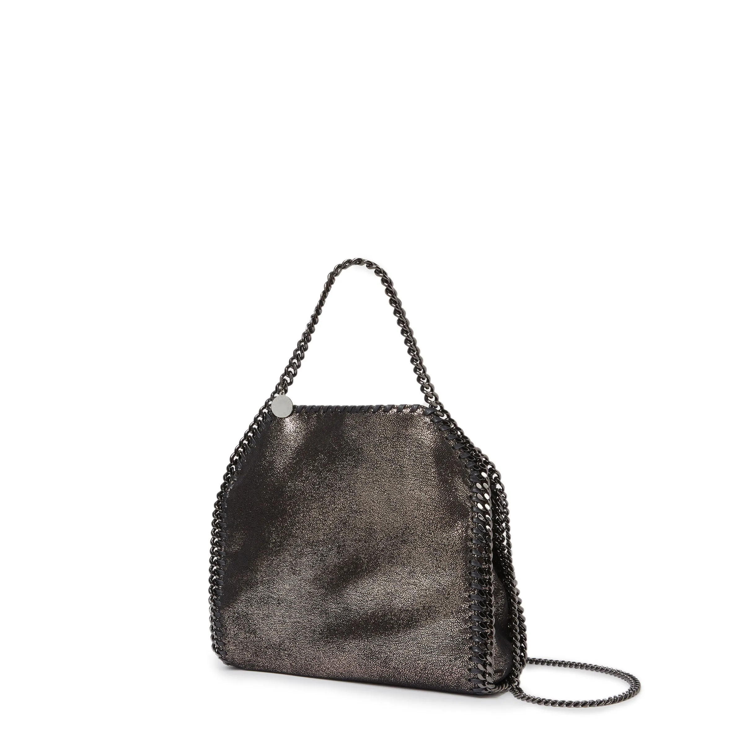 Falabella Mini Tote Metallic, Ruthenium