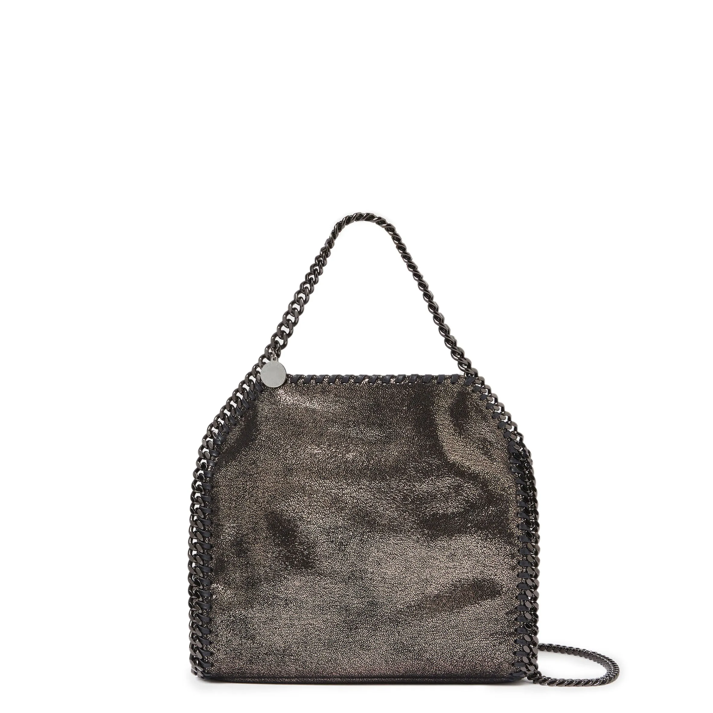 Falabella Mini Tote Metallic, Ruthenium