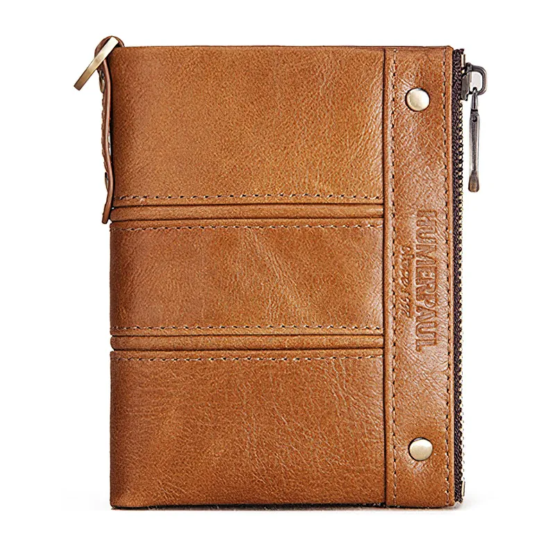 Fashion Genuine Leather Wallet for Men and Women / Luxury Brand Slim Small Wallets