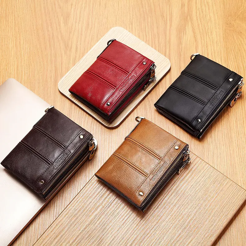 Fashion Genuine Leather Wallet for Men and Women / Luxury Brand Slim Small Wallets