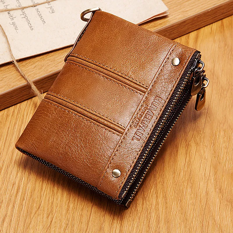 Fashion Genuine Leather Wallet for Men and Women / Luxury Brand Slim Small Wallets