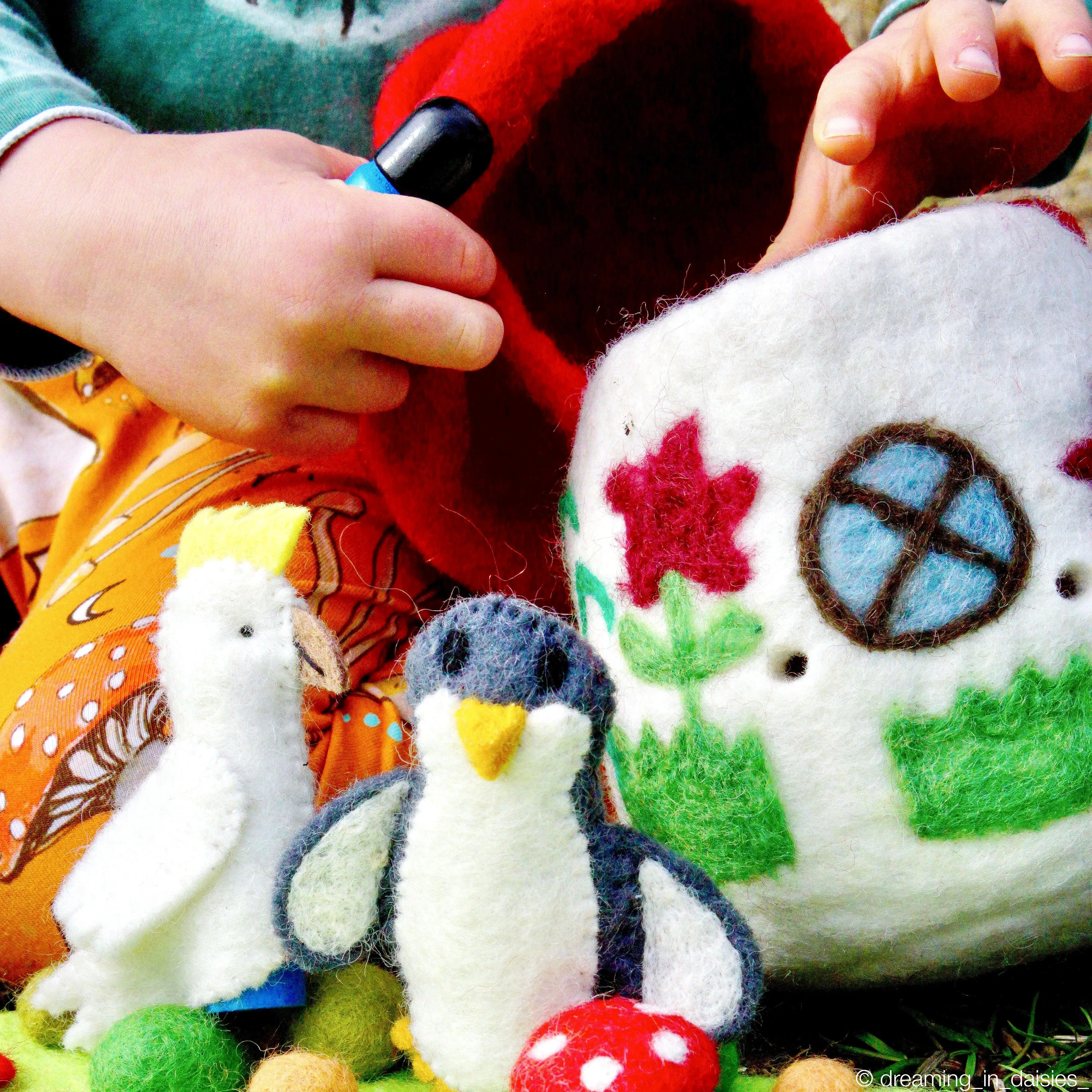 Felt Mushroom Toadstool Bag