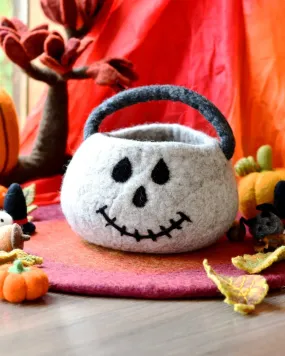 Felt Trick or Treat Spooky Skull Bag - Tara Treasures