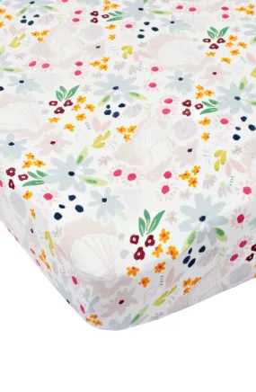 Fitted Crib Sheet - Shell Floral