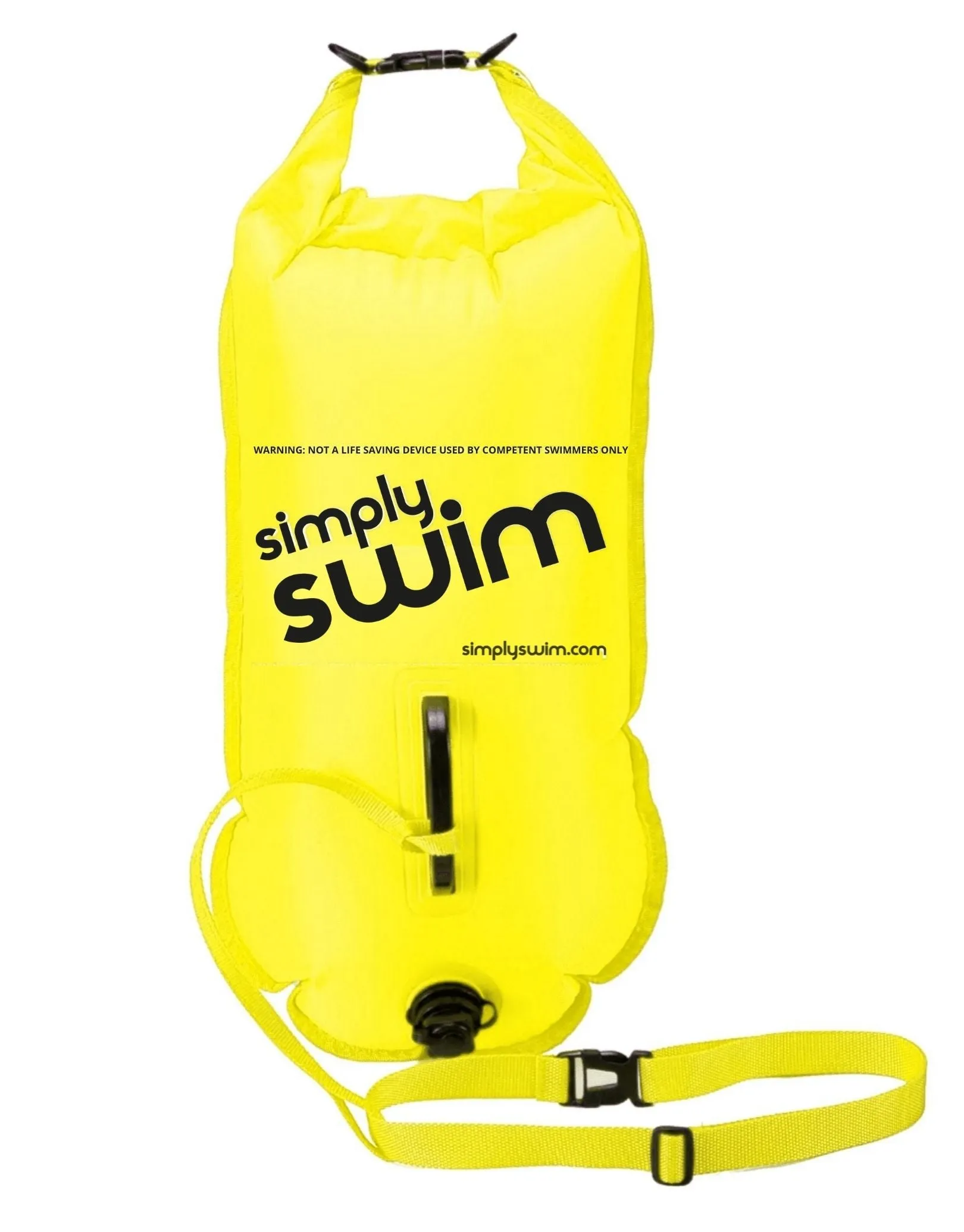 Fluorescent Swim Safety Buoy & Tow Float - Integral 28L Dry Bag