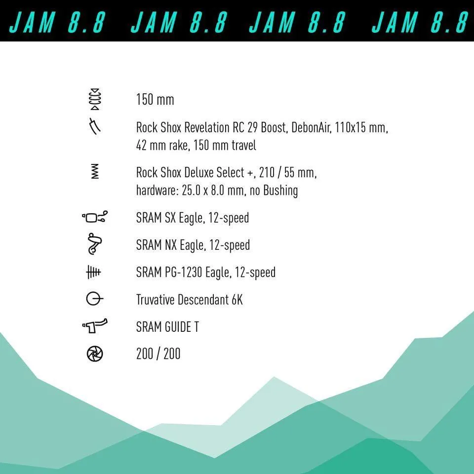 Focus JAM 8.8 Carbon Mountain Bike – Carbon Raw