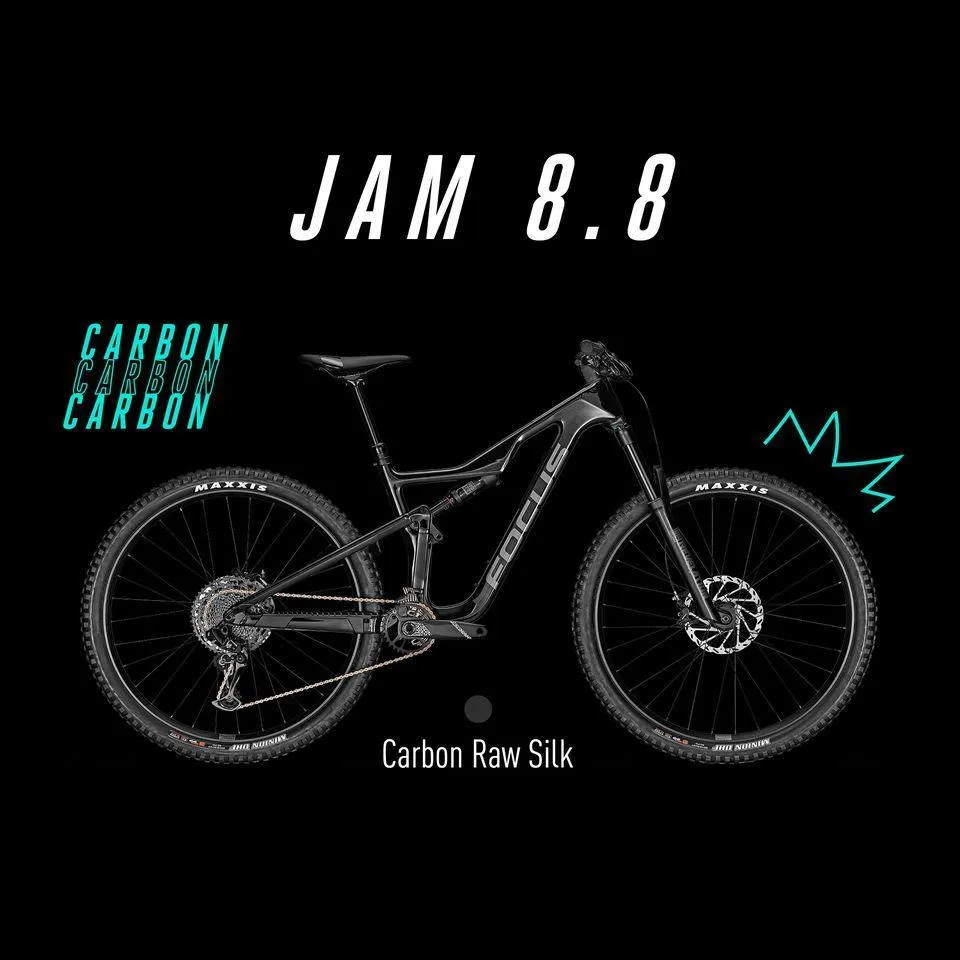 Focus JAM 8.8 Carbon Mountain Bike – Carbon Raw