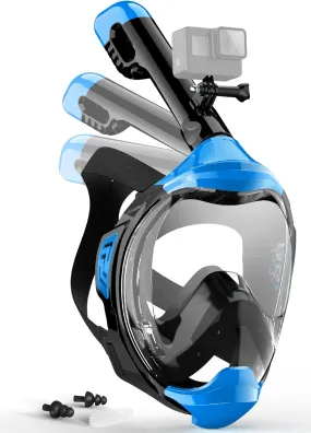 Full Face Snorkel Mask, Snorkeling Gear for Adults Kids with Latest Dry