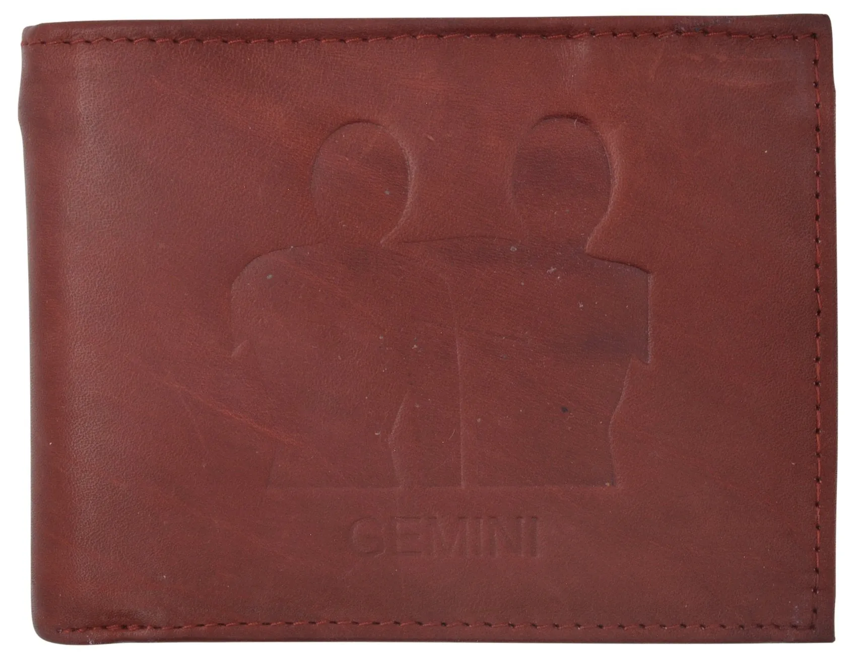 Gemini Zodiac Sign Bifold Trifold Genuine Leather Men's Wallets