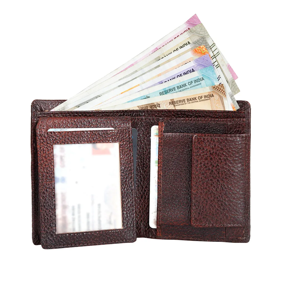 Genuine Gritty Leather Casual Wallet For Men