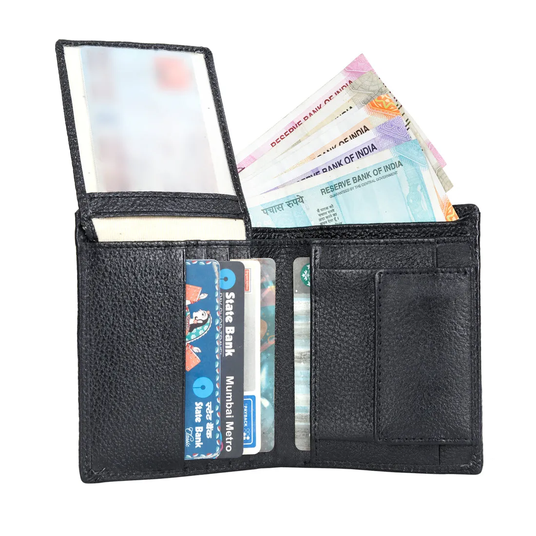 Genuine Gritty Leather Casual Wallet For Men