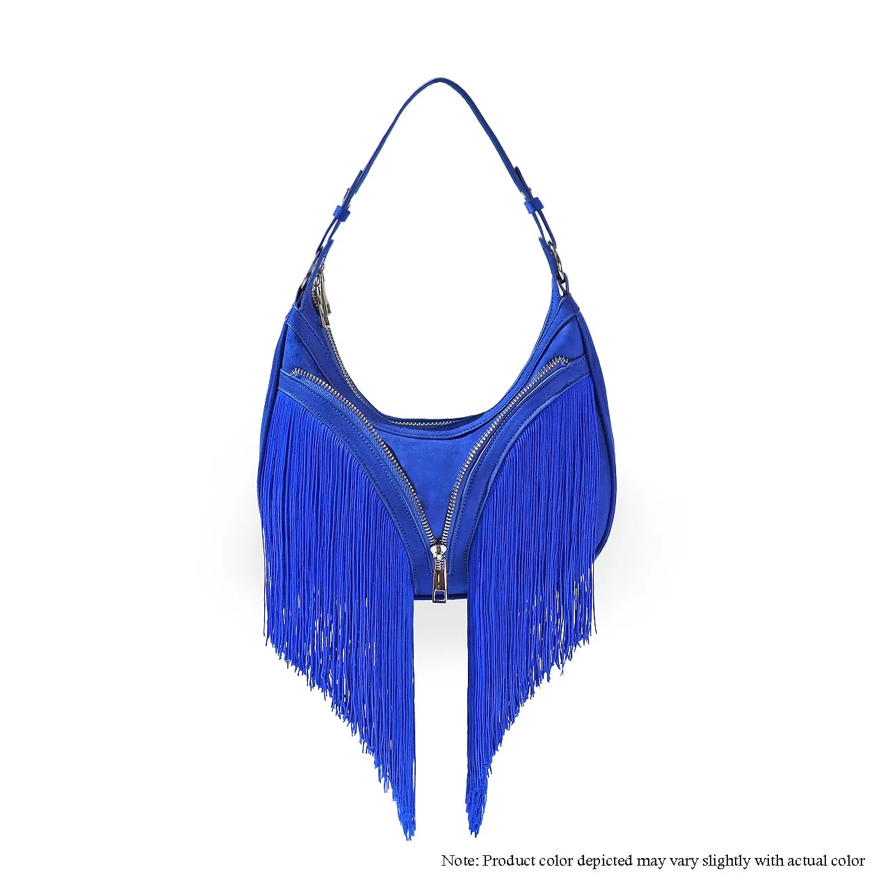 H-FRINGY FRINGE SHOULDER BAG - BLUE