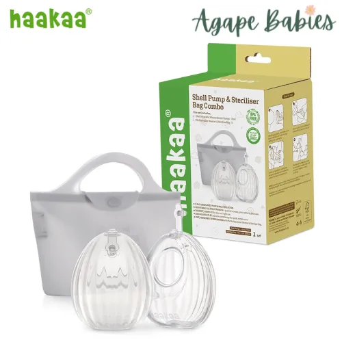 Haakaa Shell Pumps & Steriliser Bag Combo - 75ml