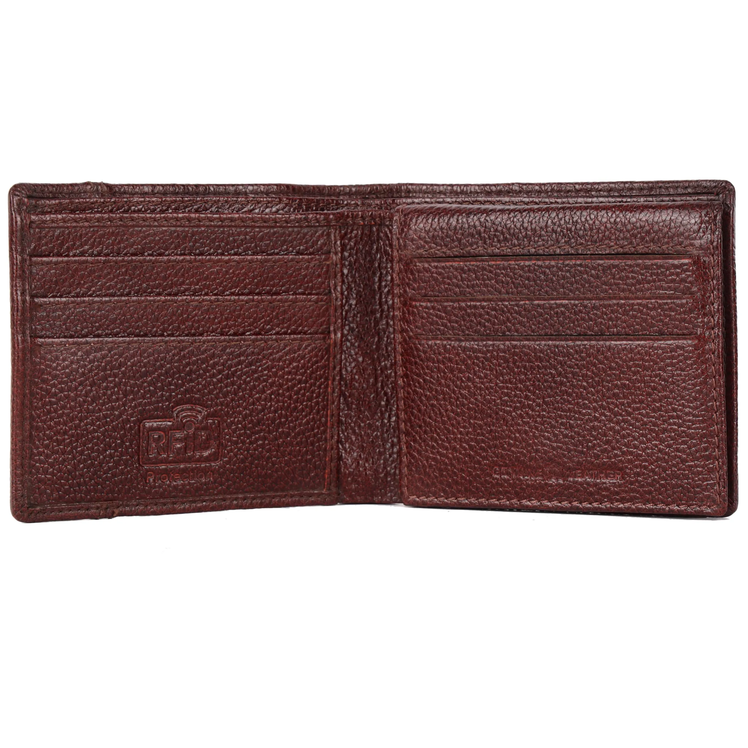 HAMMONDS FLYCATCHER Genuine Leather Wallet for Men, RFID Protected Leather Purse for Men, Money Purse for Men, Bi-Fold Wallet, 6 Card Slots, 1 ID Slots, Coin Pocket, Hidden Pockets - Brown