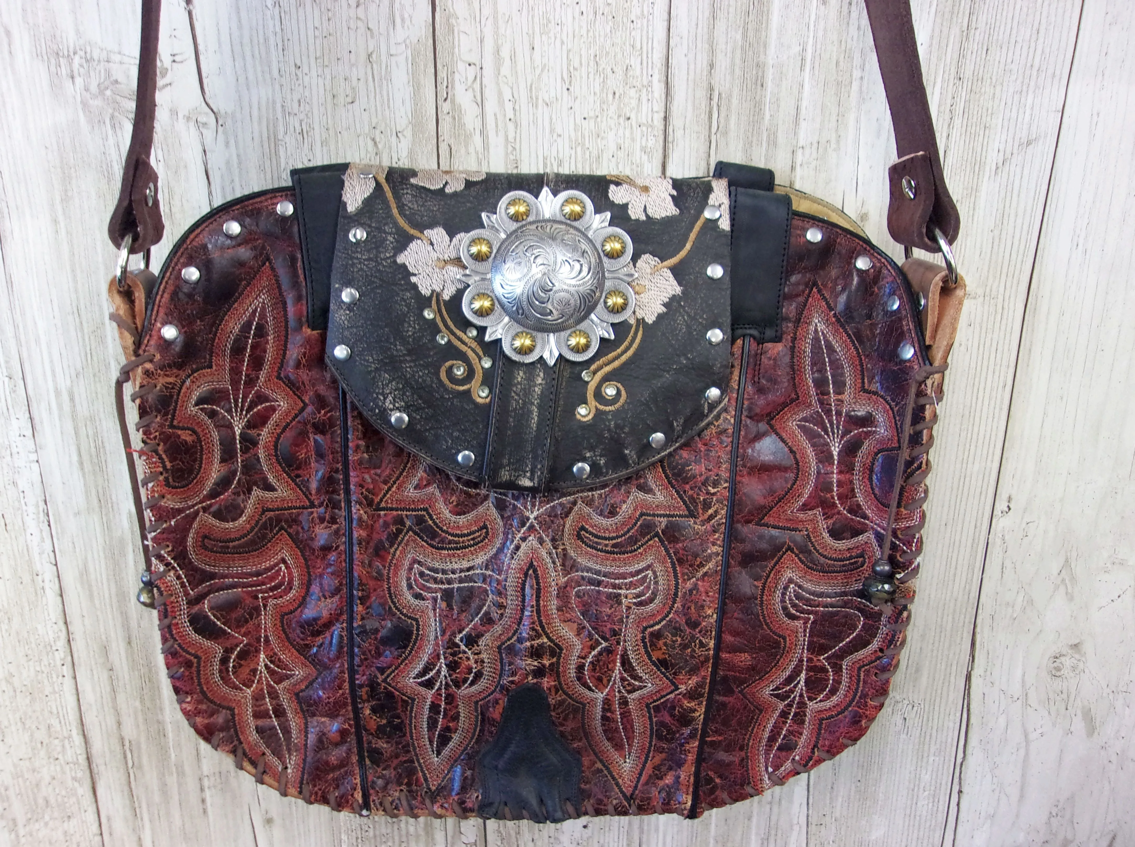 Hand-Painted Boho Bag P015