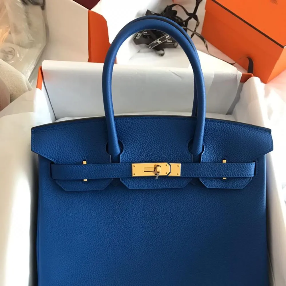 Hermès Birkin 30 Bleu Zellige Togo Gold Hardware GHW