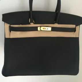 Hermès Birkin 35 Noir (Black) Togo Gold Hardware GHW