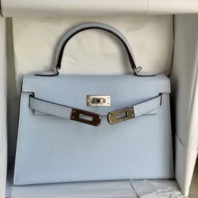 Hermès Kelly 20 Brume Sellier Epsom Palladium Hardware PHW