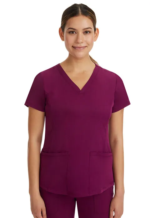 HH Works by Healing Hands Women's Monica V-Neck Solid Scrub Top 2500