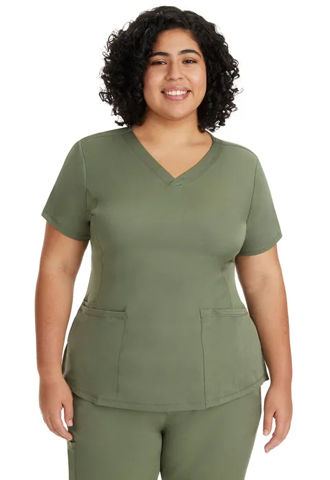 HH Works by Healing Hands Women's Monica V-Neck Solid Scrub Top 2500