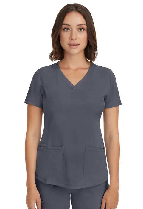 HH Works by Healing Hands Women's Monica V-Neck Solid Scrub Top 2500