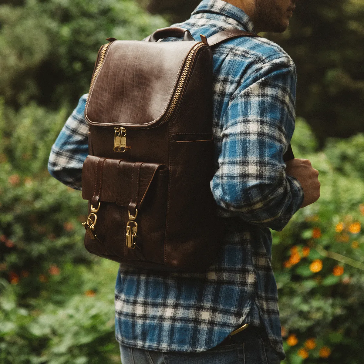 HORSEHIDE x SHELL TOP-ZIP BACKPACK