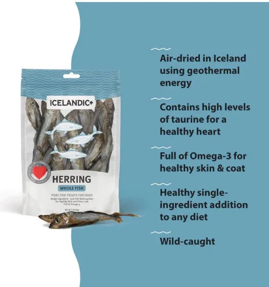 Icelandic  Whole Herring Fish PET CANDY **Dehydrated Treat**