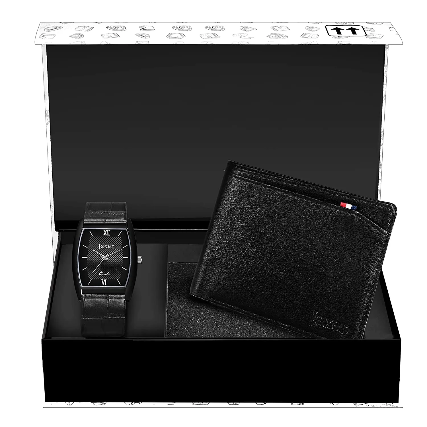 Jaxer Watch & Wallet Combo (Black) - JXWC2925