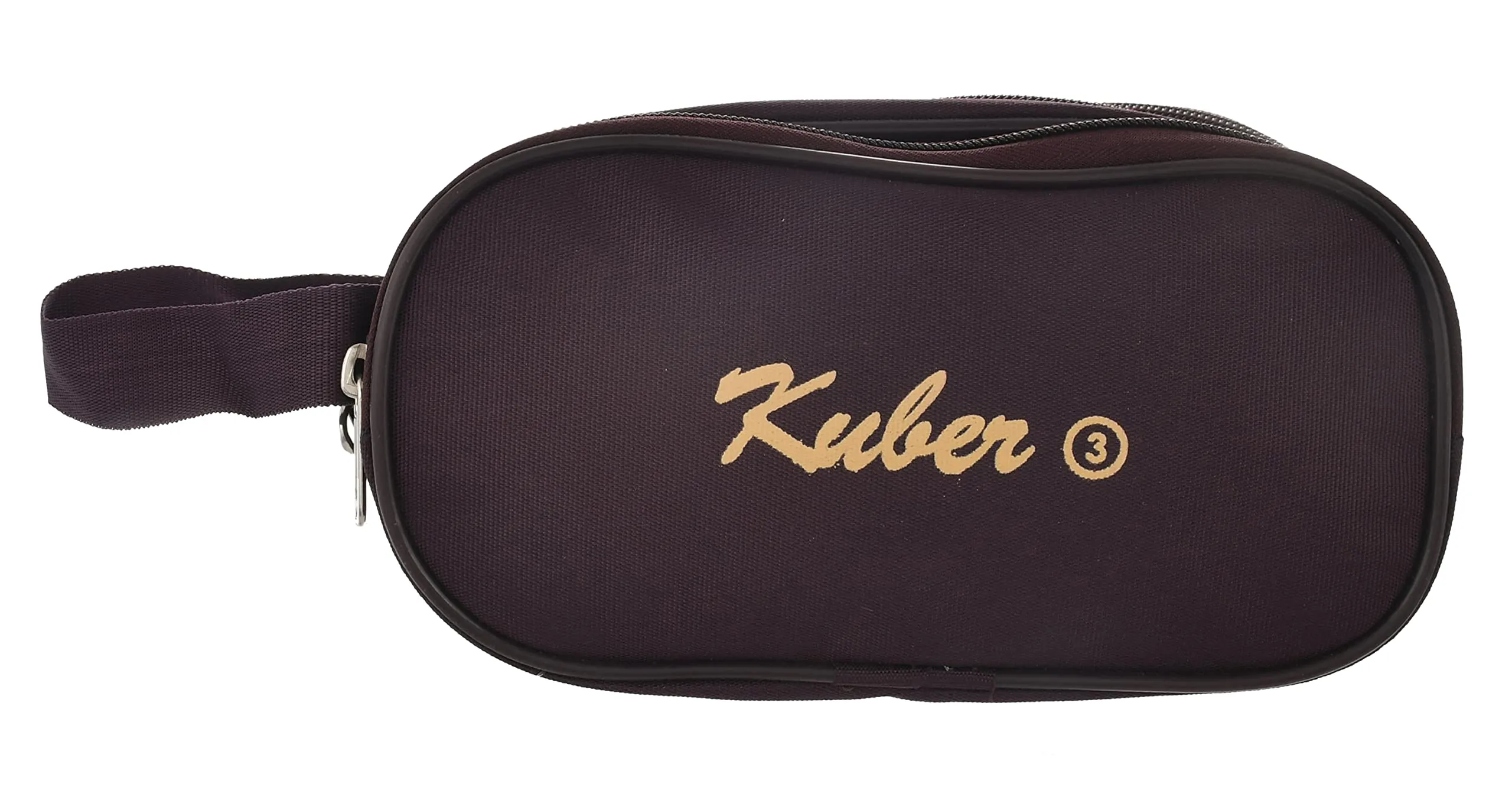 Kuber Industries Toilerty Bag, Shaving Kit, Cosmetic Bag for Travel Accessories with 3 Zipper Comparments & Carrying Strip- Pack of 2 (Maroon)-HS43KUBMART26617