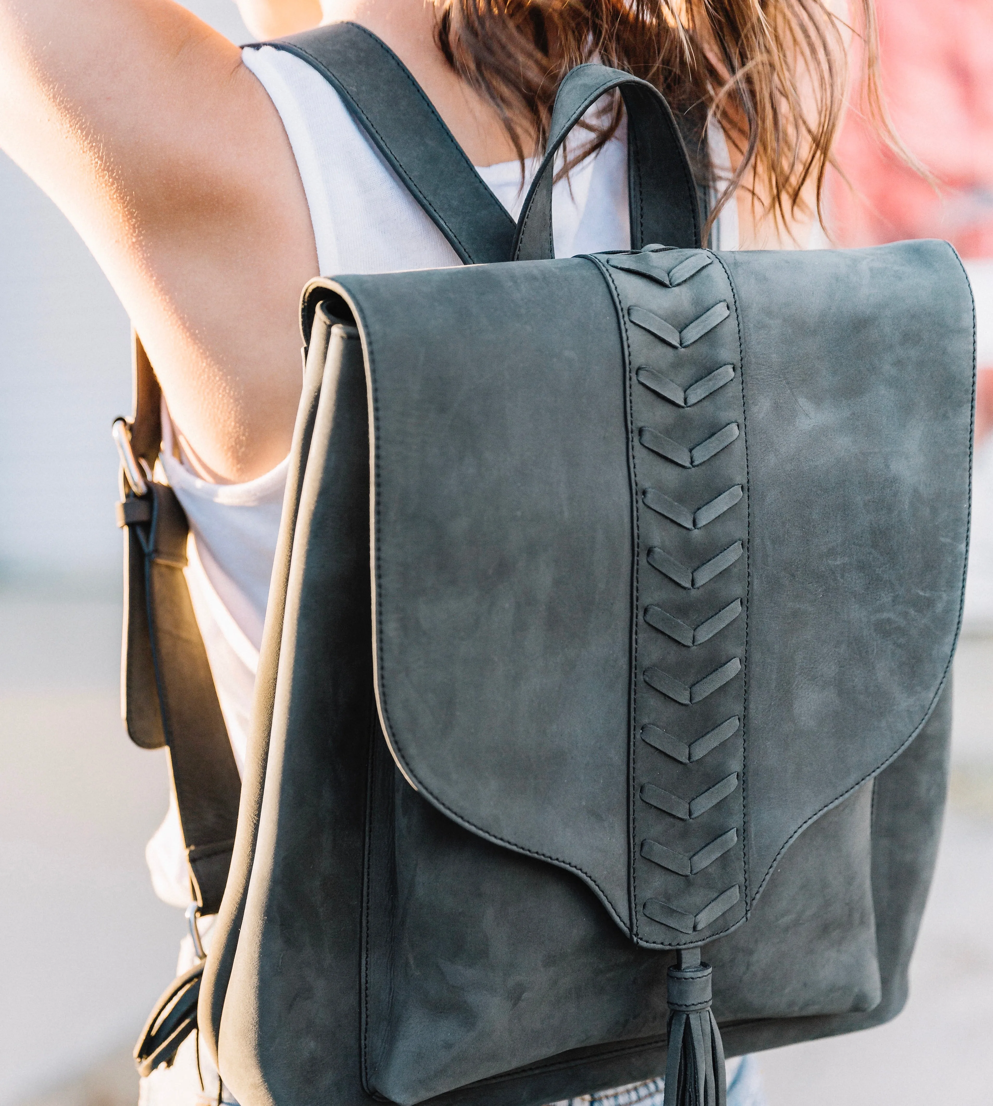 *LAST ONE* Whiskey Leather Backpack