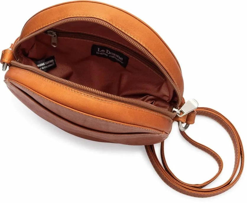 Le Donne Canteen Leather Bag - Casual Round Leather Bag