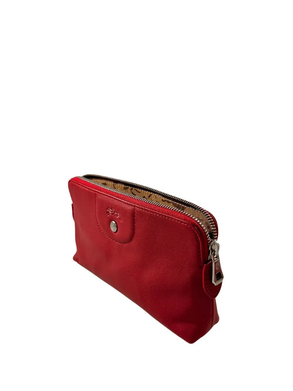 Le Pliage Cuir Clutch Pochette Rouge Cerise