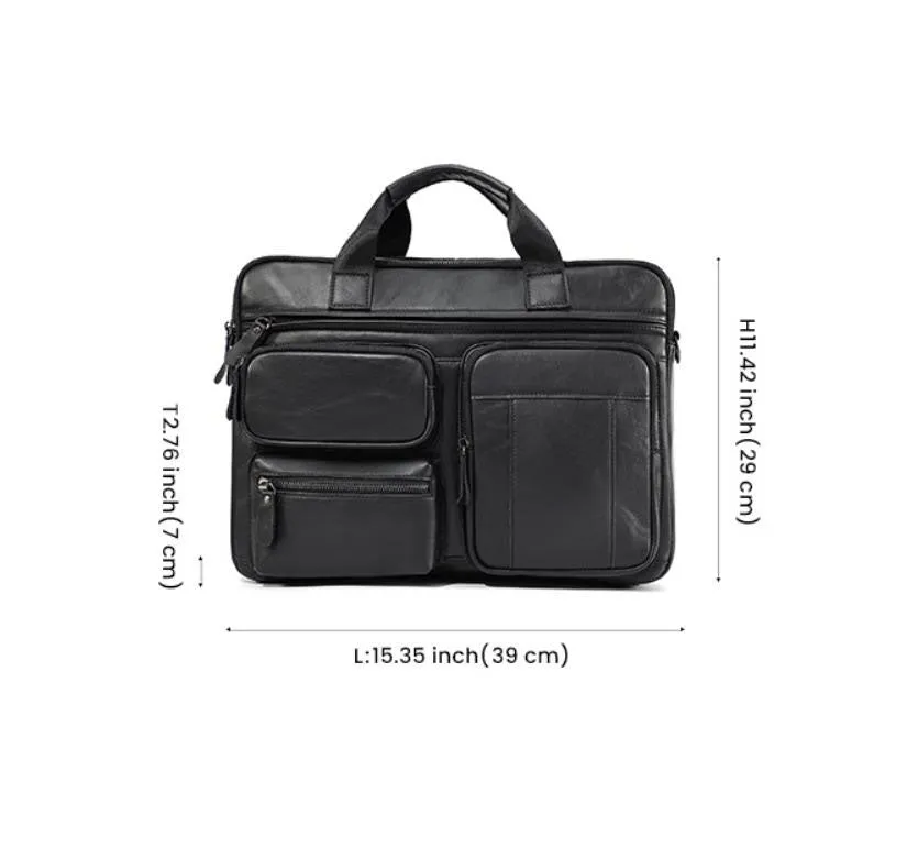 Leather Briefcase men's leather business Laptop bag, Handbag Shoulder Bag, Messenger Bag Leather Men's bag 2121