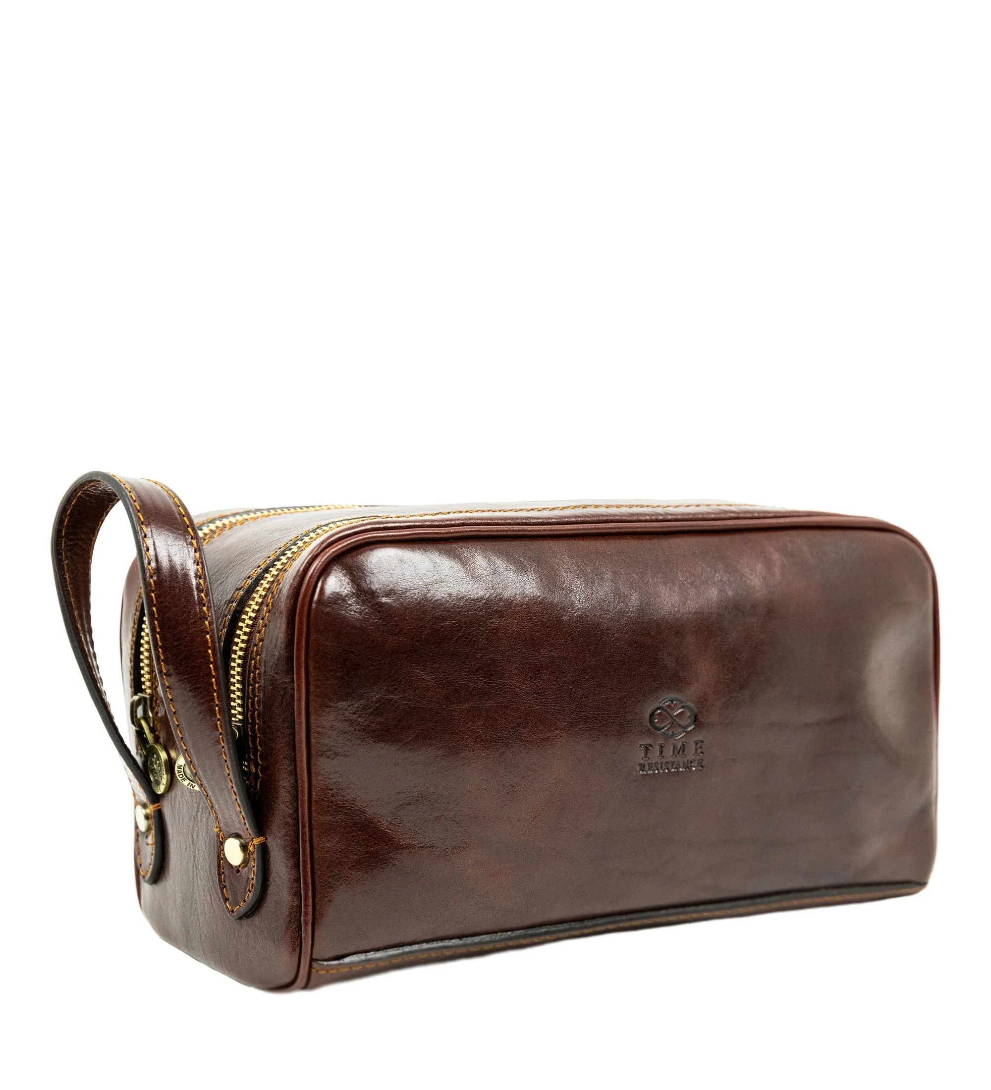 Leather Cosmetic Bag Dopp Kit - All the Kings Men